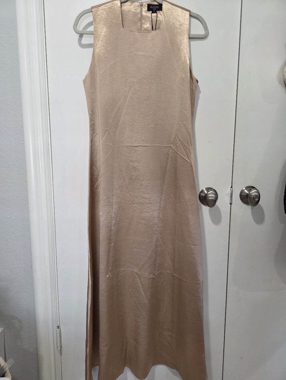 Aleeza Paris Long Satin Dress